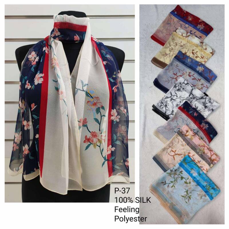 Szaliki damskie Roz Standard, Mix Kolor Paczka 12 szt 1